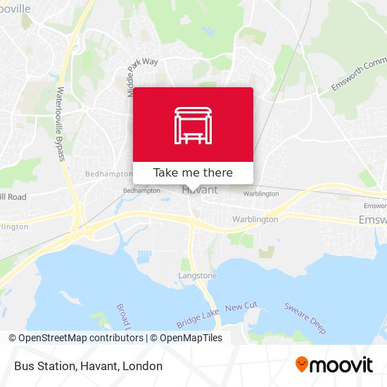 Bus Station, Havant map