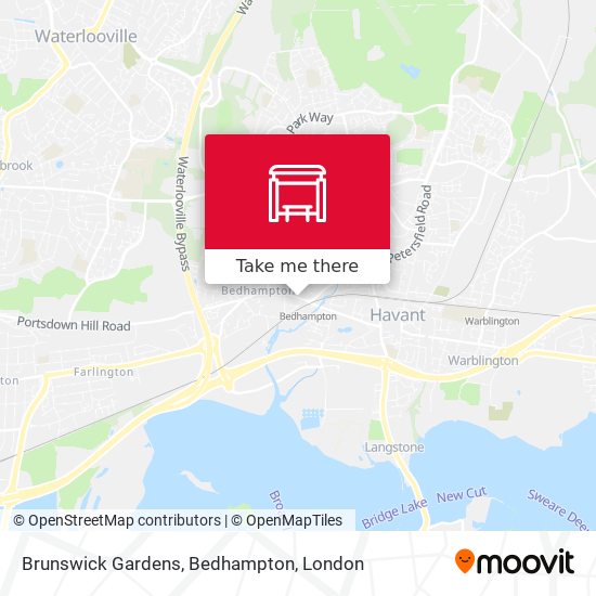 Brunswick Gardens, Bedhampton map
