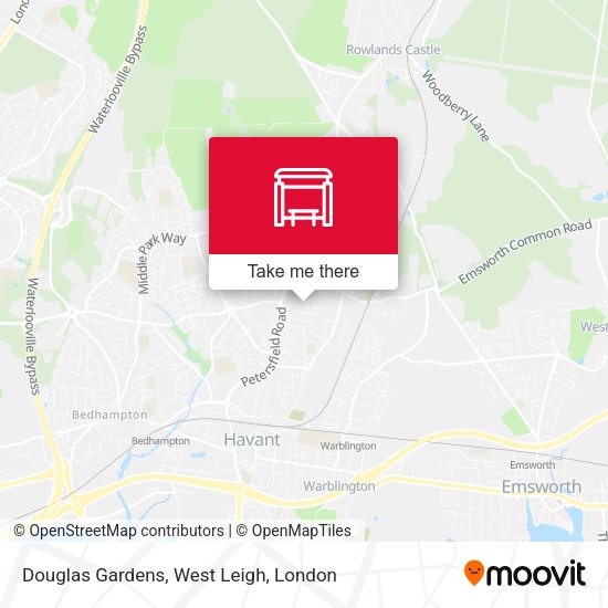 Douglas Gardens, West Leigh map