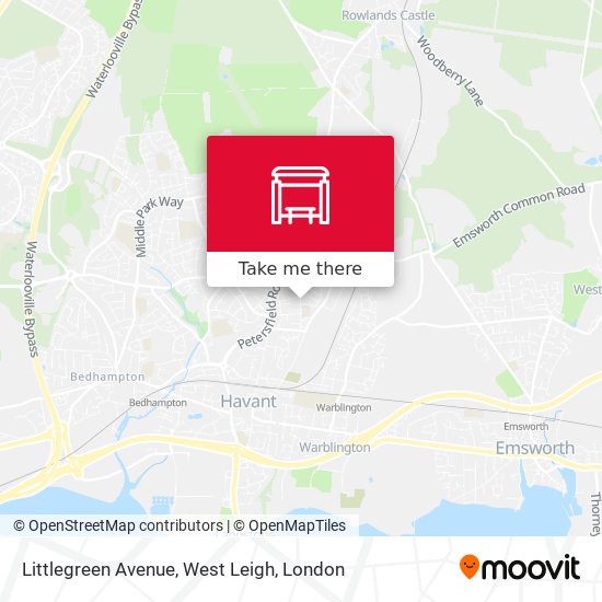 Littlegreen Avenue, West Leigh map