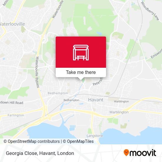 Georgia Close, Havant map