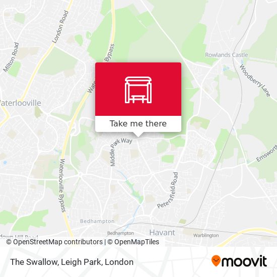 The Swallow, Leigh Park map