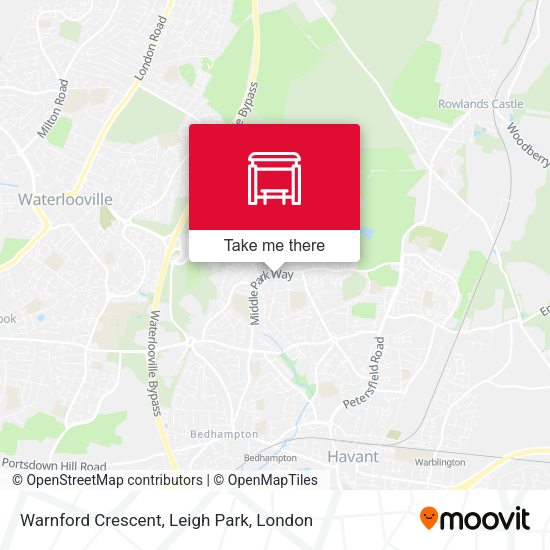 Warnford Crescent, Leigh Park map