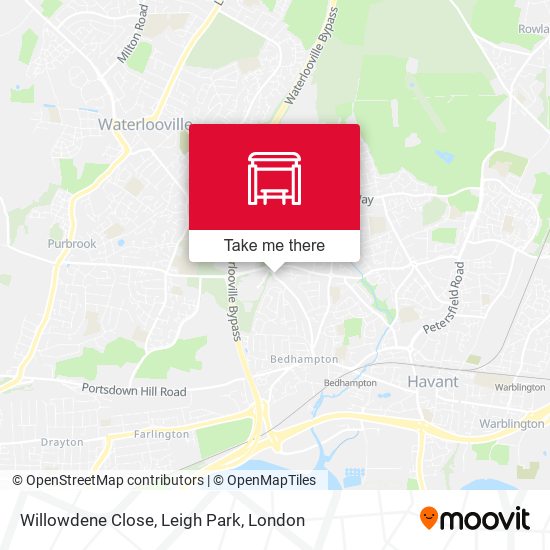 Willowdene Close, Leigh Park map