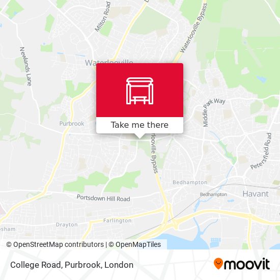 College Road, Purbrook map
