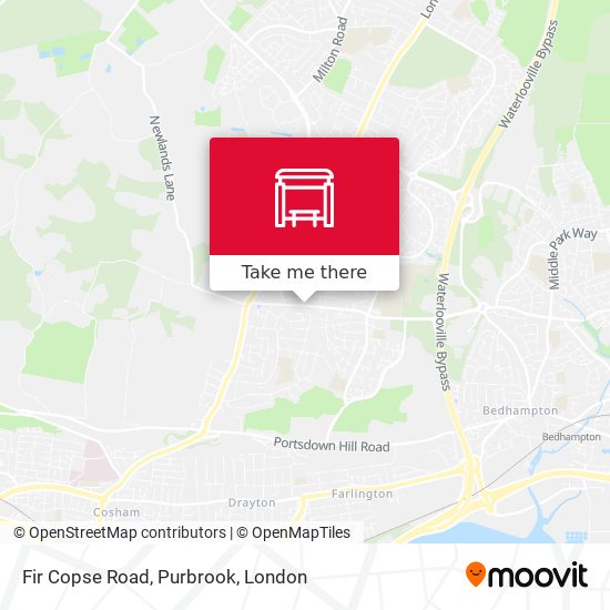 Fir Copse Road, Purbrook map
