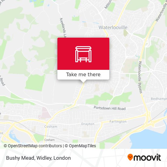 Bushy Mead, Widley map