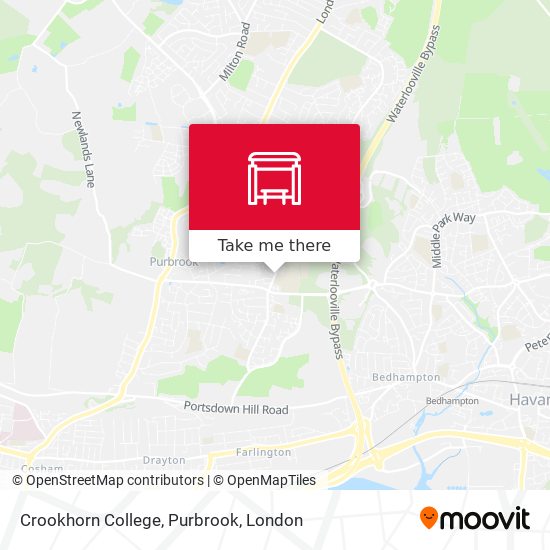 Crookhorn College, Purbrook map