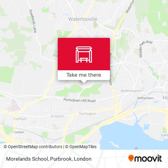Morelands School, Purbrook map