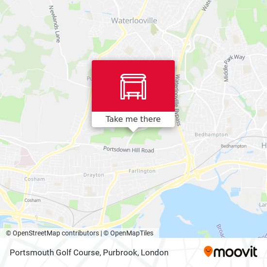 Portsmouth Golf Course, Purbrook map