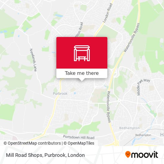 Mill Road Shops, Purbrook map