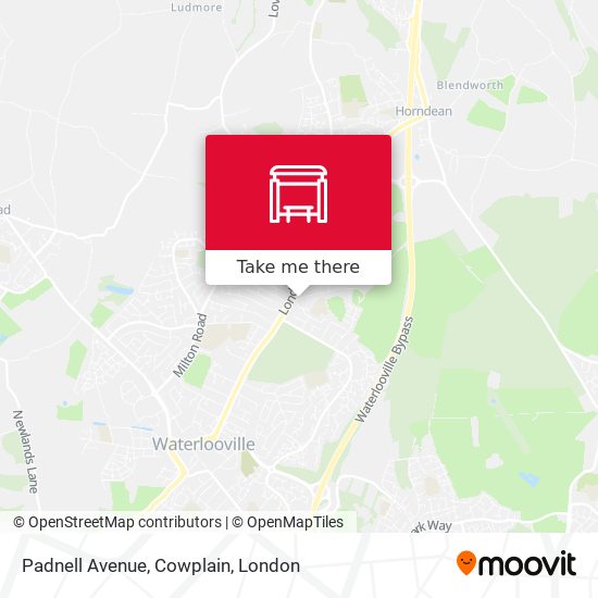 Padnell Avenue, Cowplain map