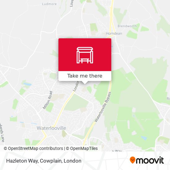 Hazleton Way, Cowplain map