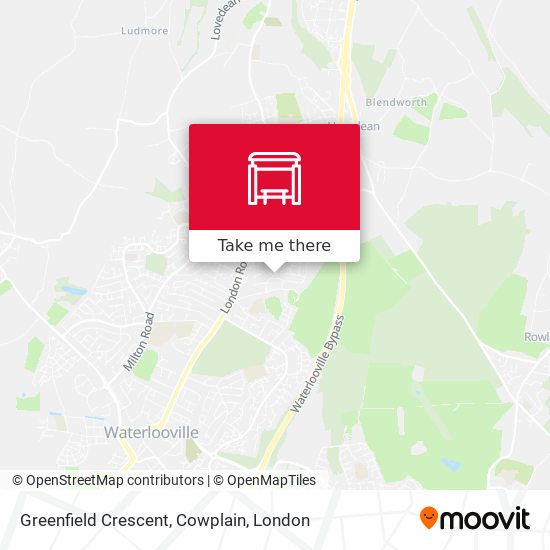 Greenfield Crescent, Cowplain map
