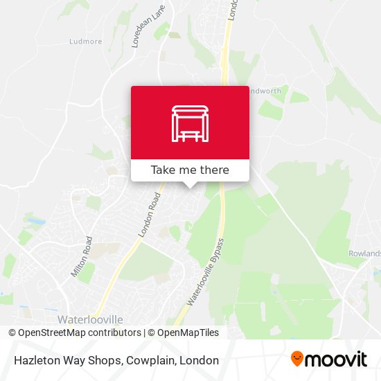 Hazleton Way Shops, Cowplain map