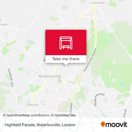Highfield Parade, Waterlooville map