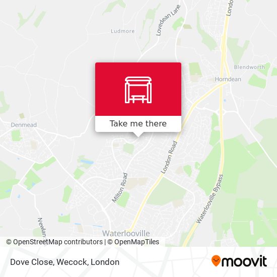 Dove Close, Wecock map