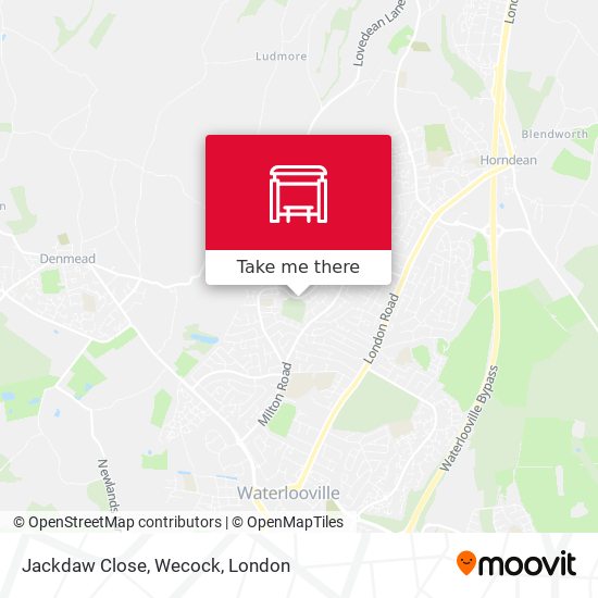 Jackdaw Close, Wecock map