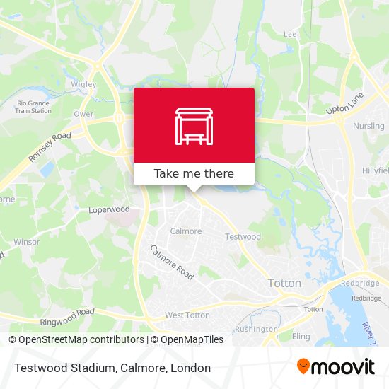 Testwood Stadium, Calmore map
