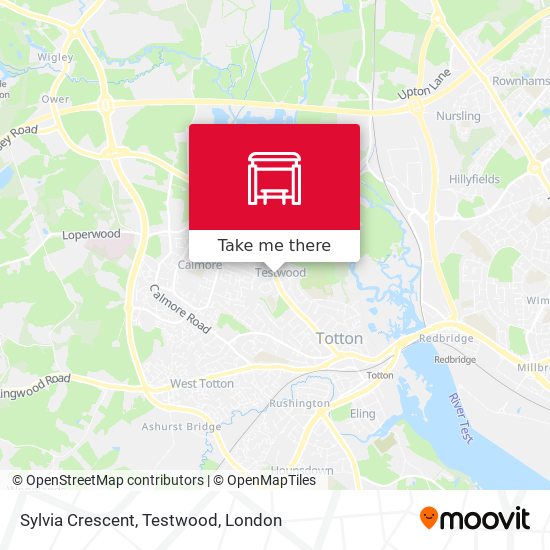 Sylvia Crescent, Testwood map