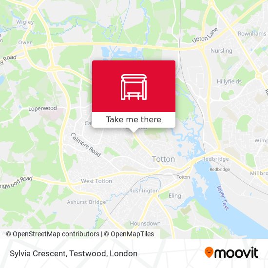 Sylvia Crescent, Testwood map