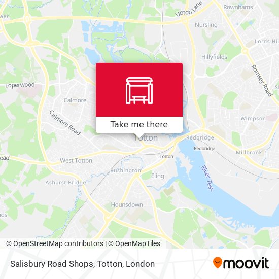 Salisbury Road Shops, Totton map