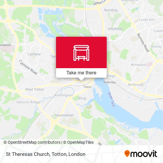 St Theresas Church, Totton map