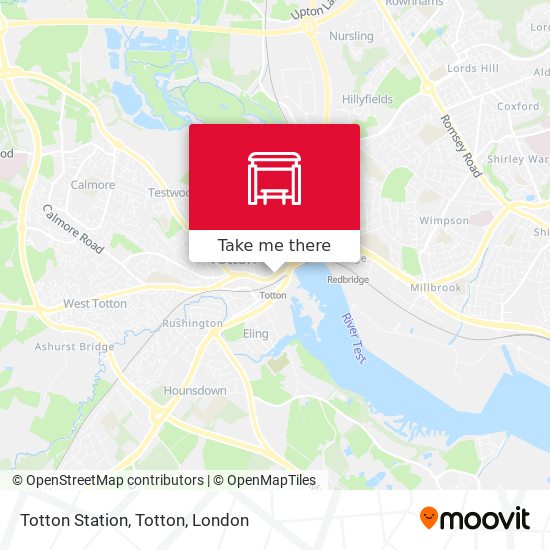 Totton Station, Totton map