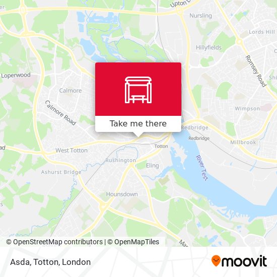 Asda, Totton map