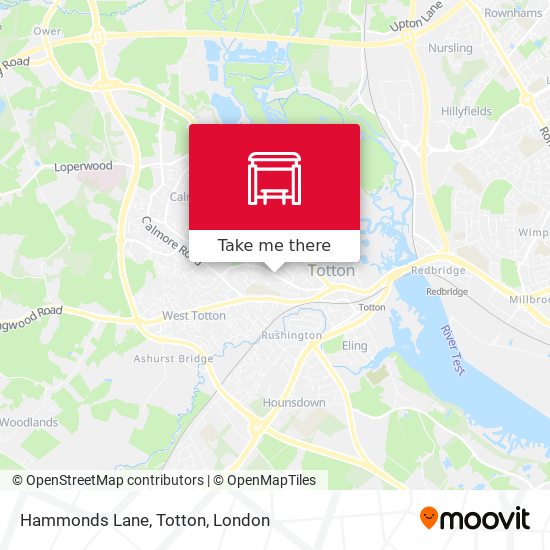Hammonds Lane, Totton map