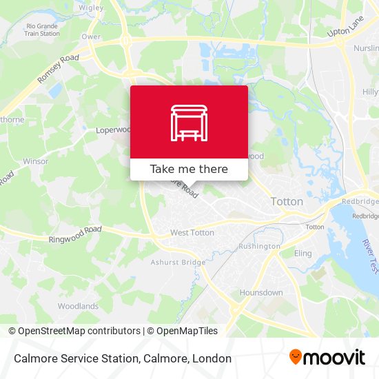 Calmore Service Station, Calmore map