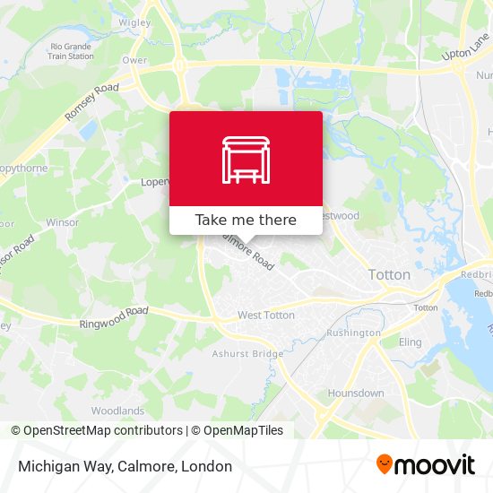 Michigan Way, Calmore map