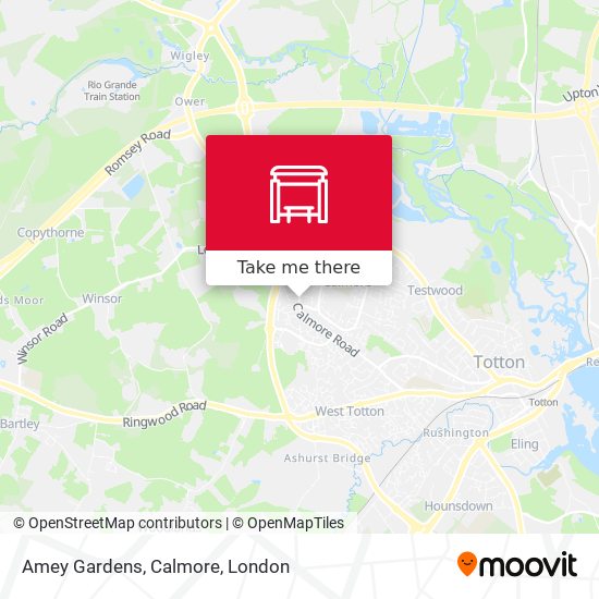 Amey Gardens, Calmore map