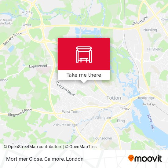Mortimer Close, Calmore map