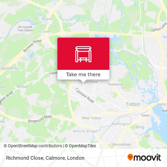 Richmond Close, Calmore map