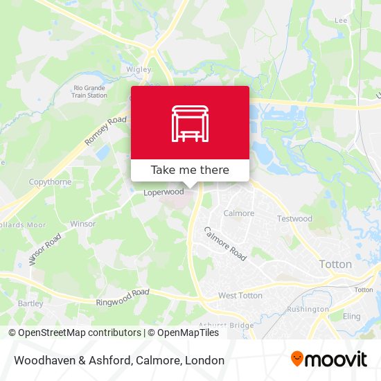 Woodhaven & Ashford, Calmore map