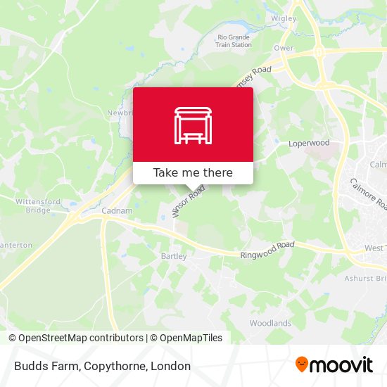 Budds Farm, Copythorne map