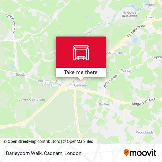 Barleycorn Walk, Cadnam map