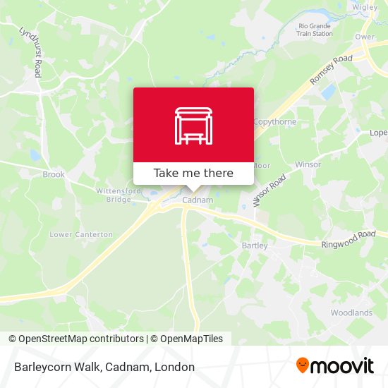 Barleycorn Walk, Cadnam map