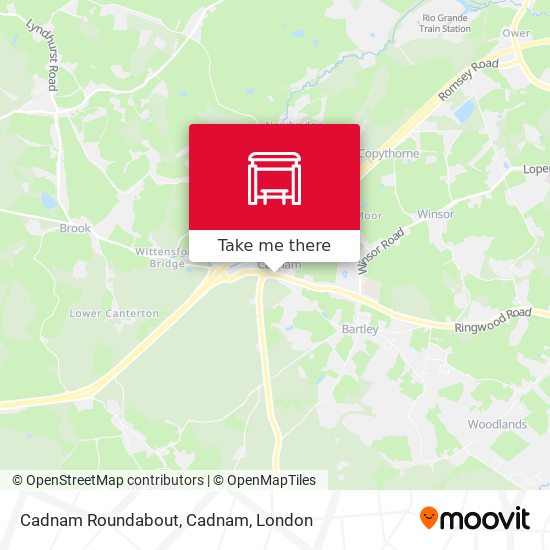 Cadnam Roundabout, Cadnam map