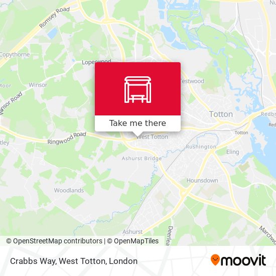Crabbs Way, West Totton map