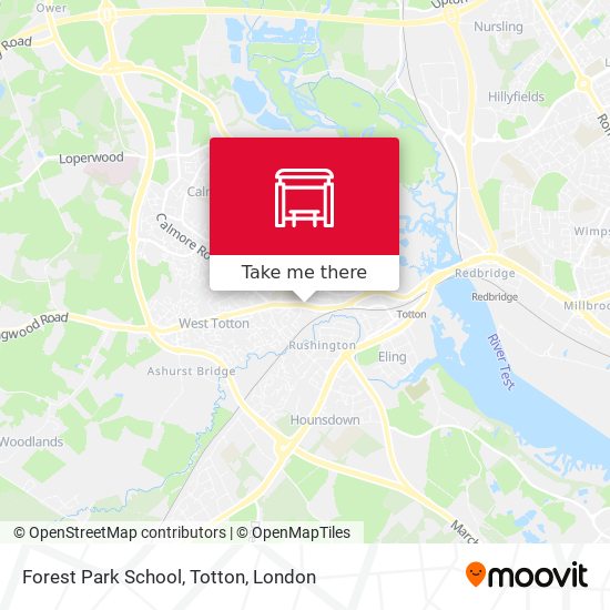 Forest Park School, Totton map