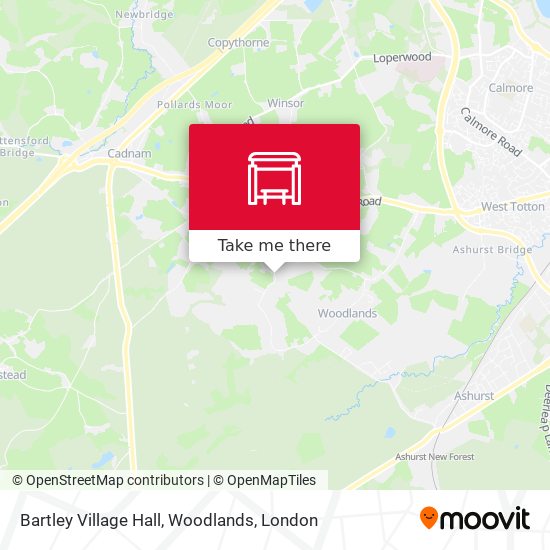 Bartley Village Hall, Woodlands map