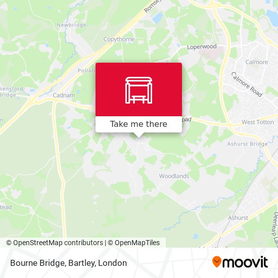 Bourne Bridge, Bartley map