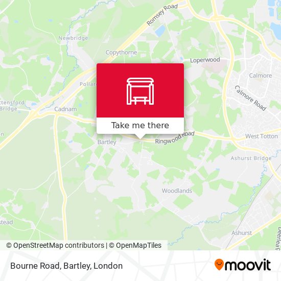 Bourne Road, Bartley map