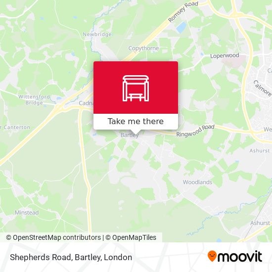 Shepherds Road, Bartley map