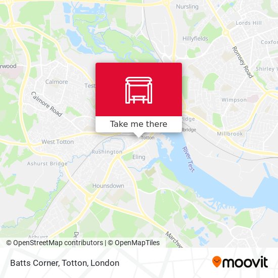 Batts Corner, Totton map