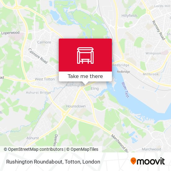 Rushington Roundabout, Totton map