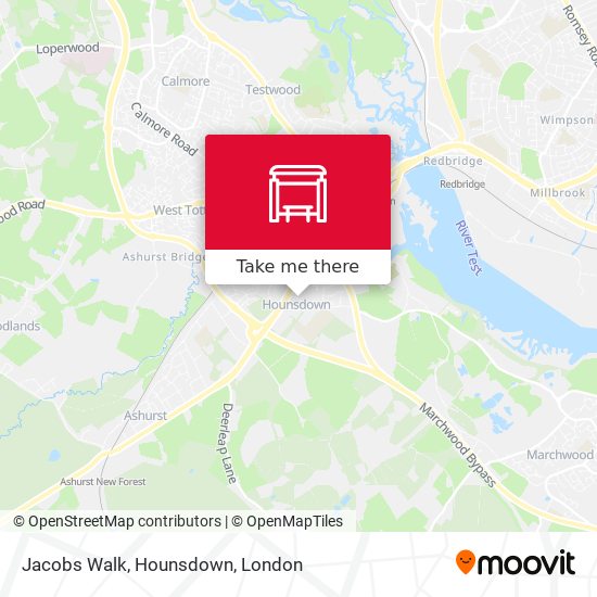 Jacobs Walk, Hounsdown map