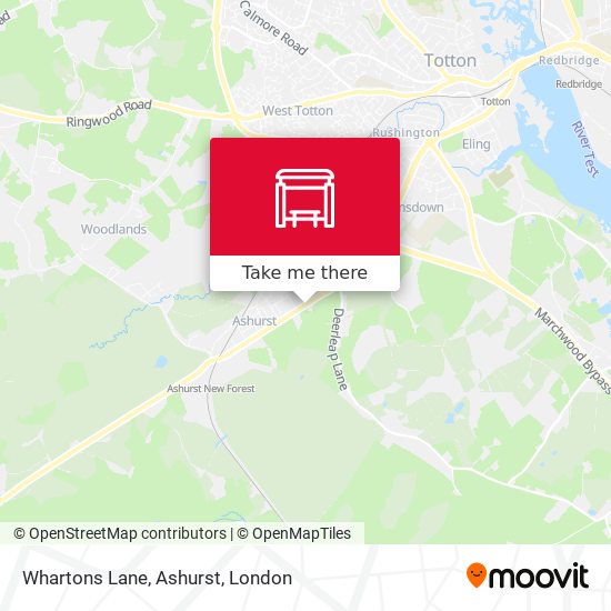 Whartons Lane, Ashurst map